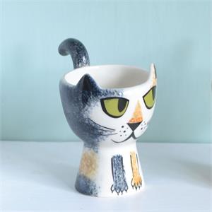 Hannah Turner Egg Cup - Tortoiseshell Cat